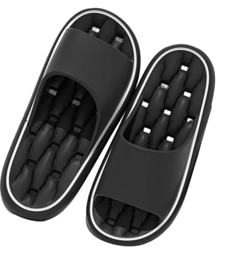 Hecatombic Damen Bad Pool Meer Rutschfest Hohl Atmungsaktiv Schnell Trocknend Hausschuhe Paar Sommer Freizeit Reisen Indoor Und Outdoor Hausschuhe (Schwarz,42-43) von Hecatombic