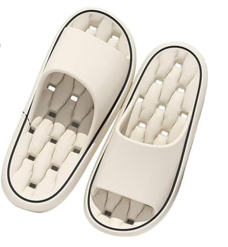 Hecatombic Damen Bad Pool Meer Rutschfest Hohl Atmungsaktiv Schnell Trocknend Hausschuhe Paar Sommer Freizeit Reisen Indoor Und Outdoor Hausschuhe (Weiß,40-41) von Hecatombic