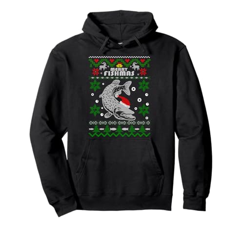 Merry Fishmas Fisch Angler Weihnachten Geschenk Angeln Hecht Pullover Hoodie Merry Fishmas Fisch Angler Weihnachten Geschenk Angeln Hecht Pullover Hoodie von Hecht Santa Fishing Gifts für Fischer