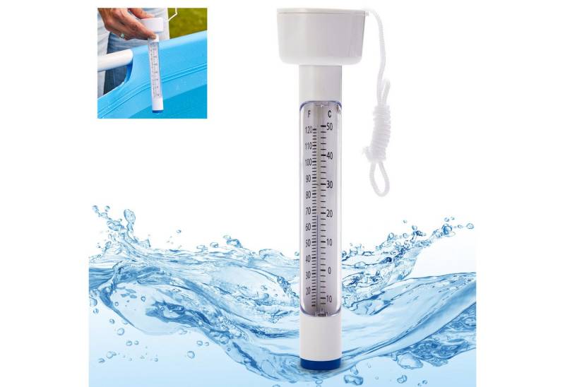 Hecht Badethermometer 060501 Celsius 0-50°C Fahrenheit 0-120°F, für Pool, Spa, Whirlpool, Badewanne, Teich Hecht Badethermometer 060501 Celsius 0-50°C Fahrenheit 0-120°F, für Pool, Spa, Whirlpool, Badewanne, Teich von Hecht