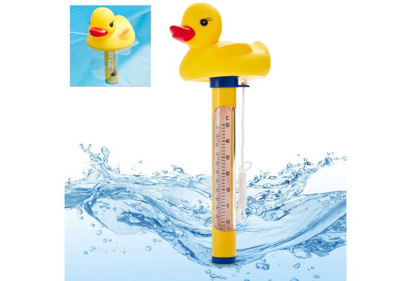 Hecht Badethermometer mit reißfesten Band Celsius 0-50°C, Ideal für Pools, Badewannen, Schwimmbäder und Teiche von Hecht
