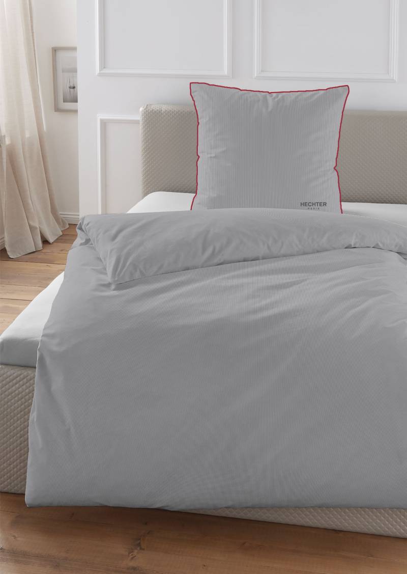 HECHTER PARIS Bettwäsche "0061308" 2 Stk. tlg. feiner Glanz + weicher Griff, 100% Baumwolle, Satinpaspel + LOGO von Hechter Paris