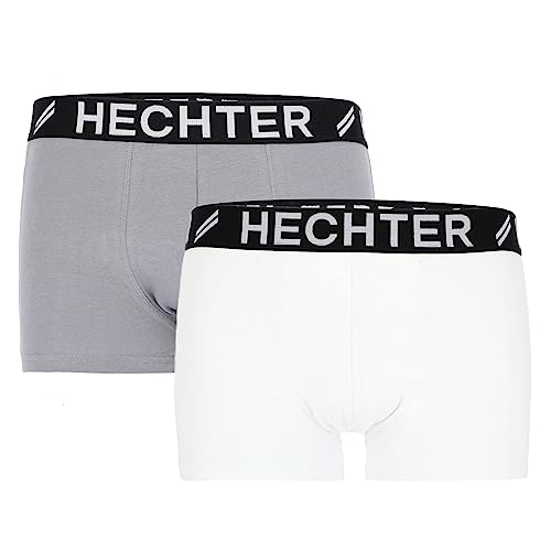 Hechter Studio | Herren Boxershorts | 2er Pack (M, Anthracite/White) von Hechter Studio