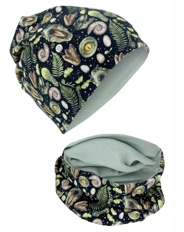 HECKBO Beanie HECKBO Kinder Mädchen Jungen Beanie Mütze & Loop-Schal Set von HECKBO