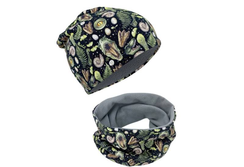 HECKBO Beanie HECKBO Kinder Mädchen Jungen Beanie Mütze & Loop-Schal Set von HECKBO