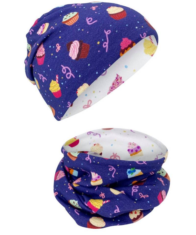 HECKBO Beanie HECKBO Kinder Mädchen Jungen Beanie Mütze & Loop-Schal Set von HECKBO