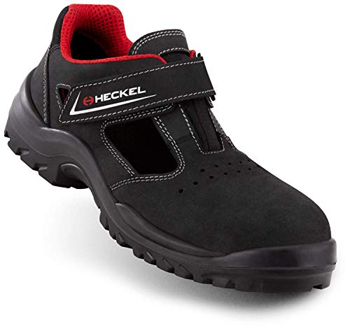 Heckel Unisex 6703348 Focus 2.0 Sandal, Size 48 Arbeitsschuhe, Schwarz Rot, EU von Heckel