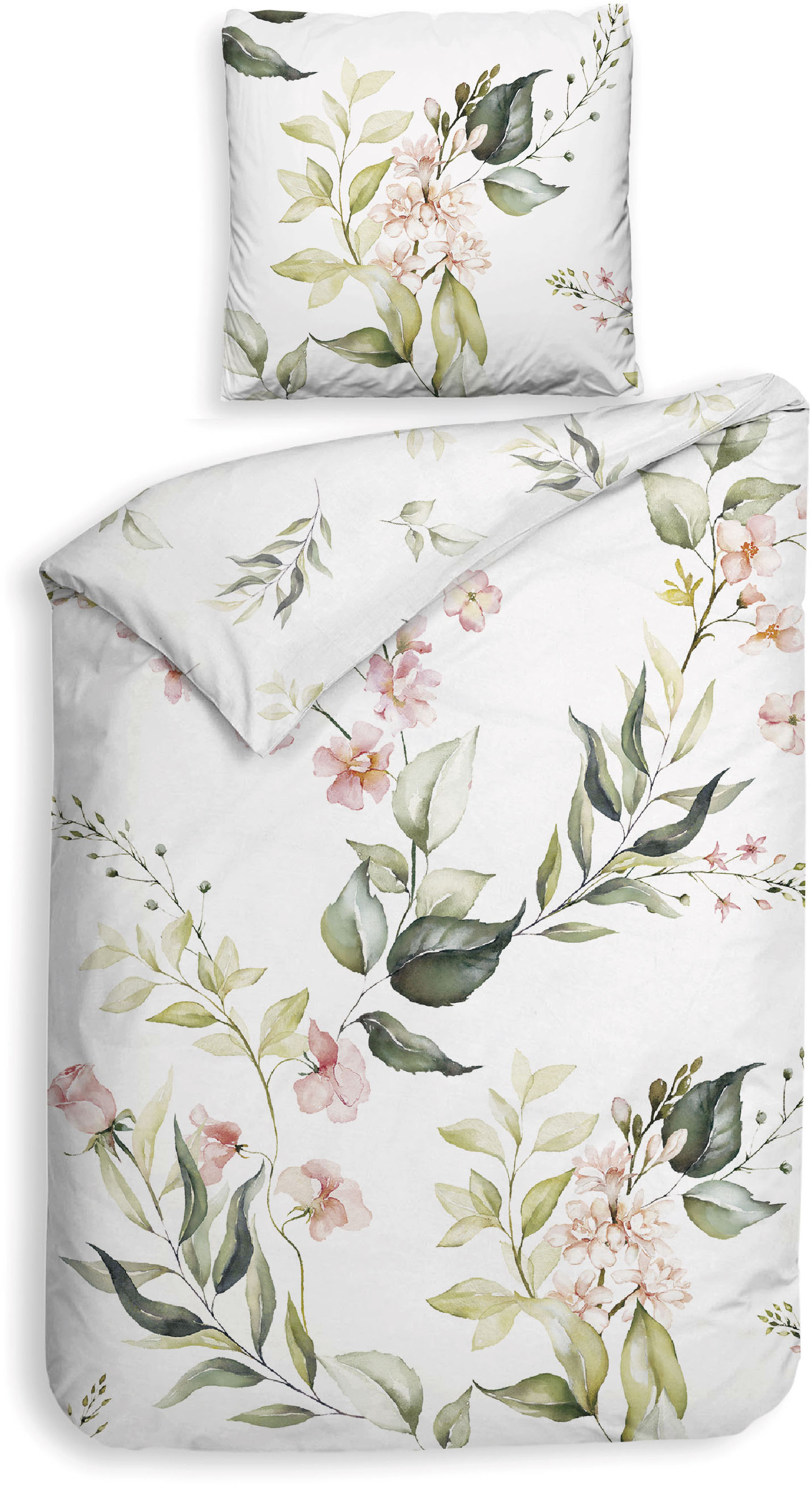Heckett & Lane Bettwäsche "Alloro" 2 Stk. tlg. Blumen Muster, 100% Baumwolle, Bettwäsche ab 135x200 cm. von Heckett & Lane