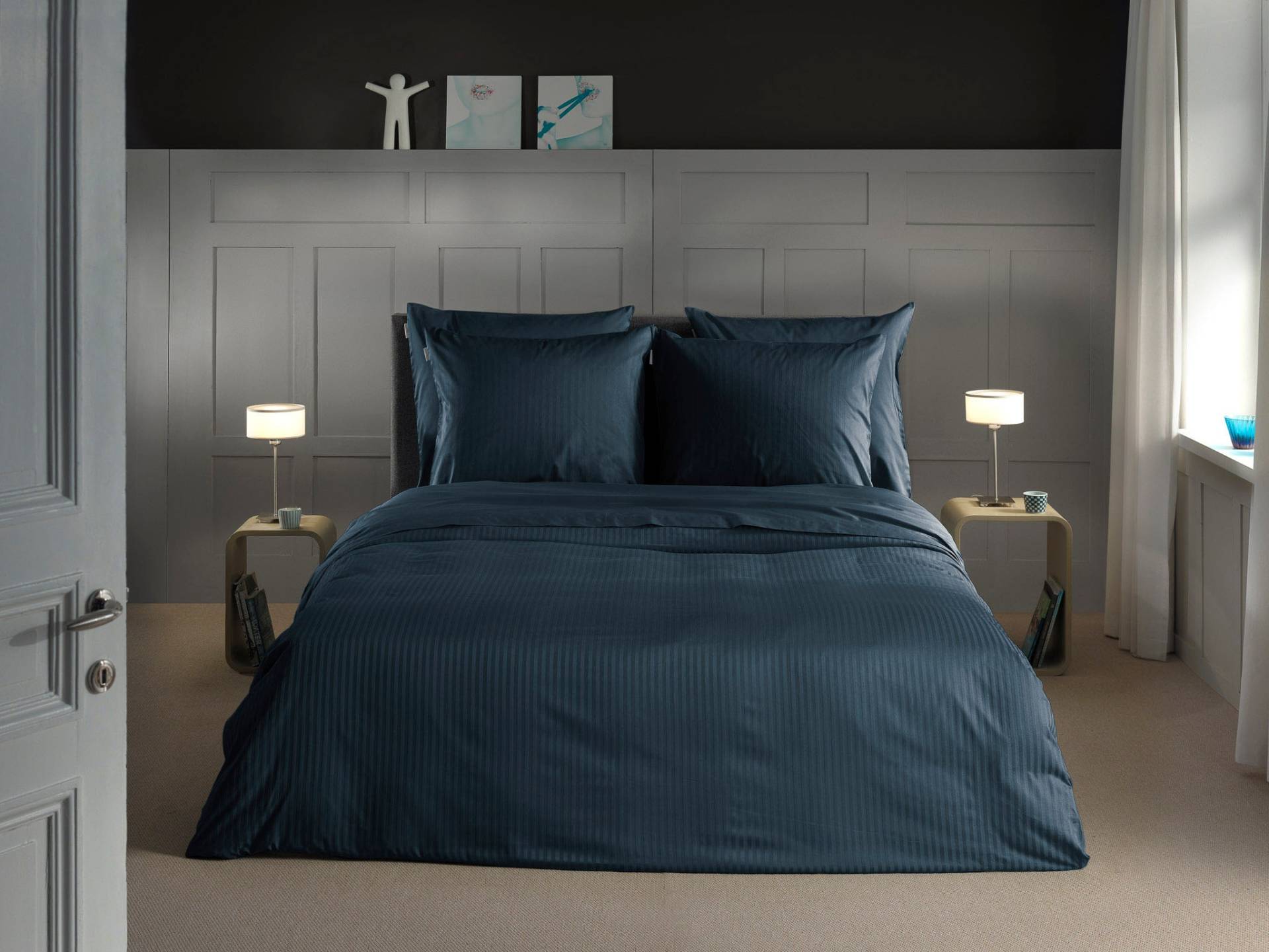 Heckett & Lane Bettwäsche "Banda" 2 Stk. tlg. hochwertiges Mako-Satin, Streifen Satin, Bettwäsche ab 135x200 cm. von Heckett & Lane