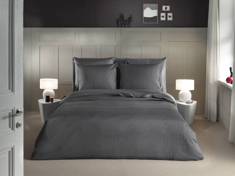 Heckett & Lane Bettwäsche "Banda" 2 tlg. hochwertiges Mako-Satin, Streifen Satin, Bettwäsche ab 135x200 cm. von Heckett & Lane