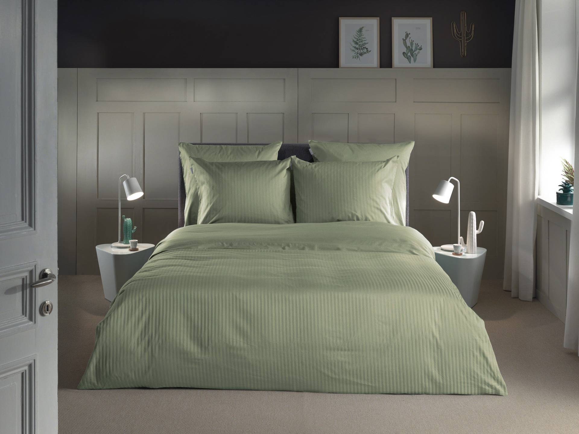 Heckett & Lane Bettwäsche "Banda" 2 tlg. hochwertiges Mako-Satin, Streifen Satin, Bettwäsche ab 135x200 cm. von Heckett & Lane