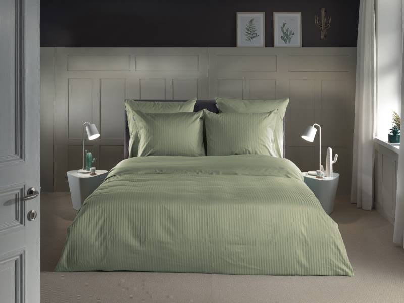 Heckett & Lane Bettwäsche "Banda" 2 tlg. hochwertiges Mako-Satin, Streifen Satin, Bettwäsche ab 135x200 cm. von Heckett & Lane