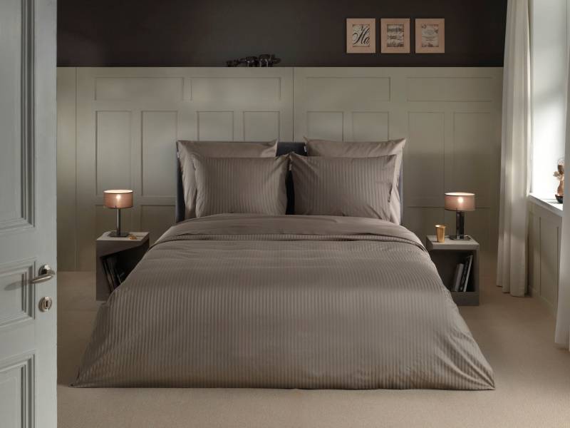 Heckett & Lane Bettwäsche "Banda" 2 tlg. hochwertiges Mako-Satin, Streifen Satin, Bettwäsche ab 135x200 cm. von Heckett & Lane