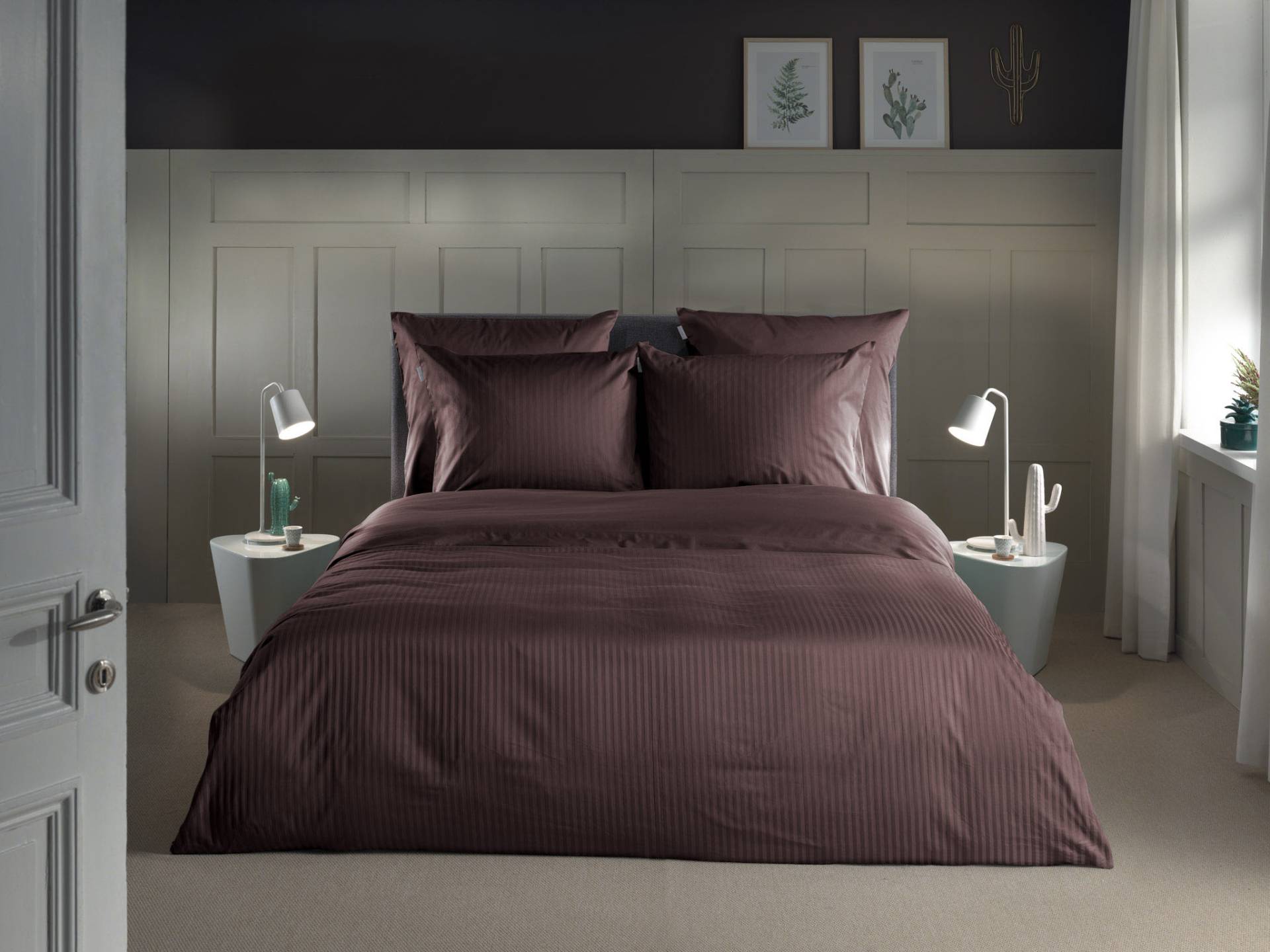 Heckett & Lane Bettwäsche "Banda" 3 Stk. tlg. hochwertiges Mako-Satin, Streifen Satin, Bettwäsche ab 135x200 cm. von Heckett & Lane