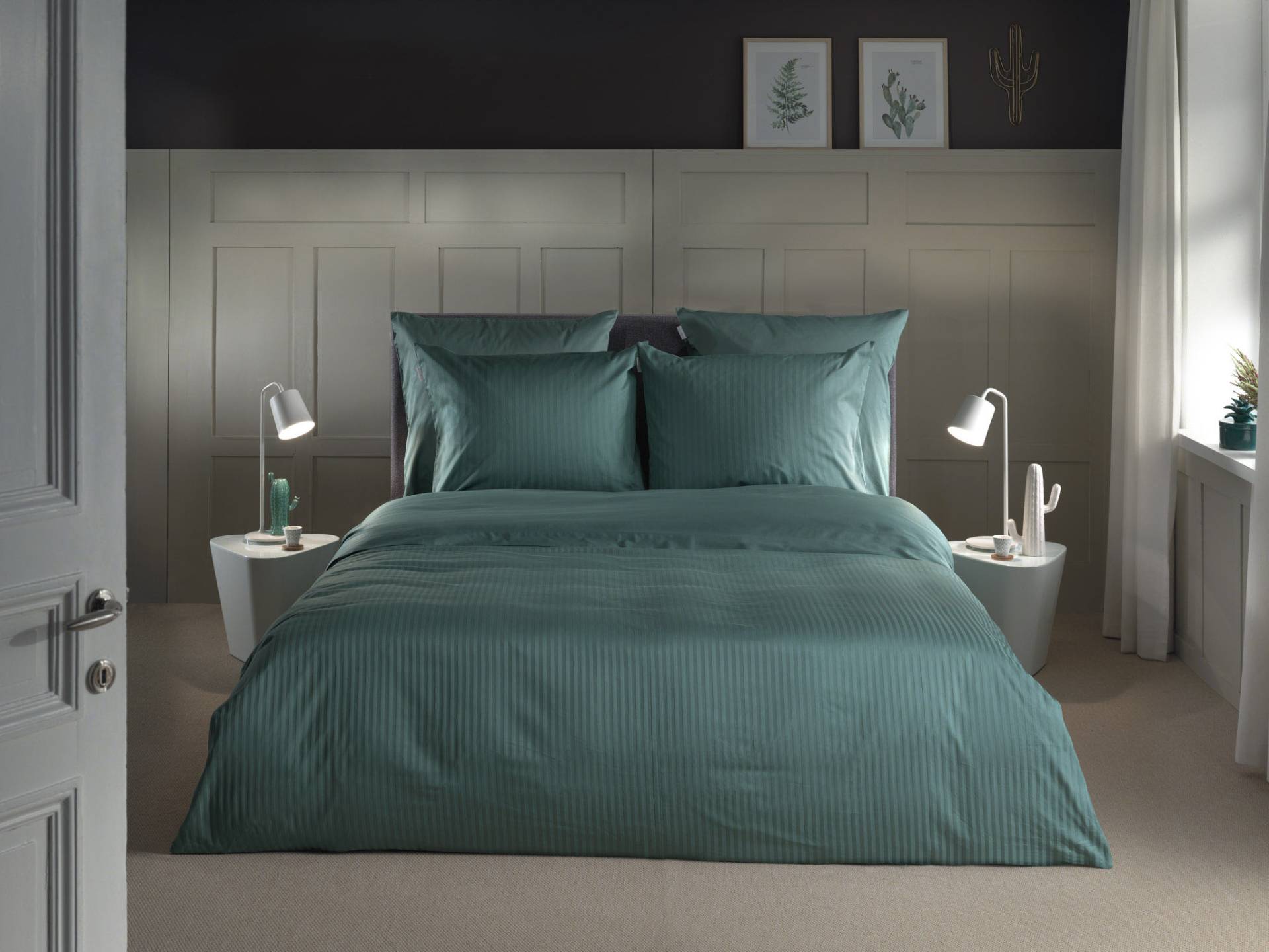 Heckett & Lane Bettwäsche "Banda" 3 Stk. tlg. hochwertiges Mako-Satin, Streifen Satin, Bettwäsche ab 135x200 cm. von Heckett & Lane