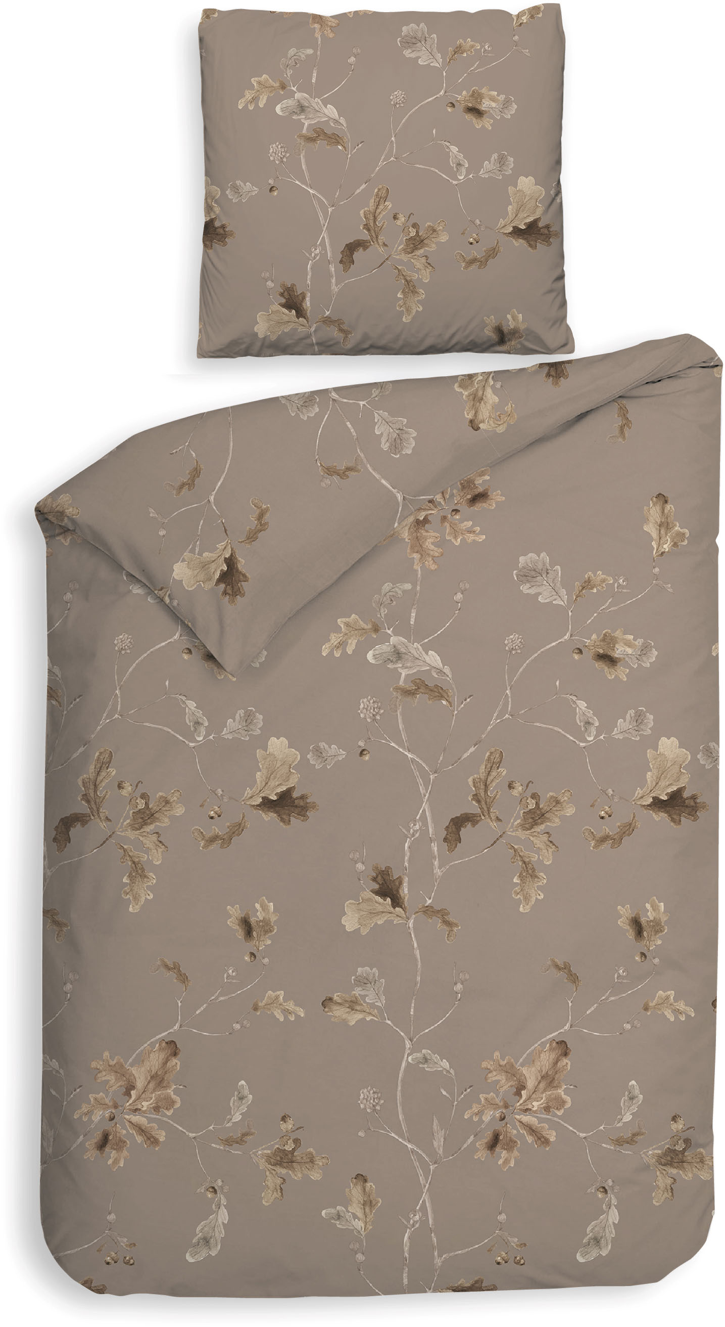 Heckett & Lane Bettwäsche "Bronco" 2 Stk. tlg. Blätter Design, hochwertiges Flanell, Bettwäsche ab 135x200 cm von Heckett & Lane