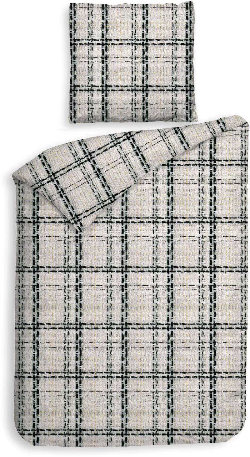 Heckett & Lane Bettwäsche "Ennio" 2 Stk. tlg. Karo Muster, hochwertiges Flanell, Bettwäsche ab 135x200 cm von Heckett & Lane