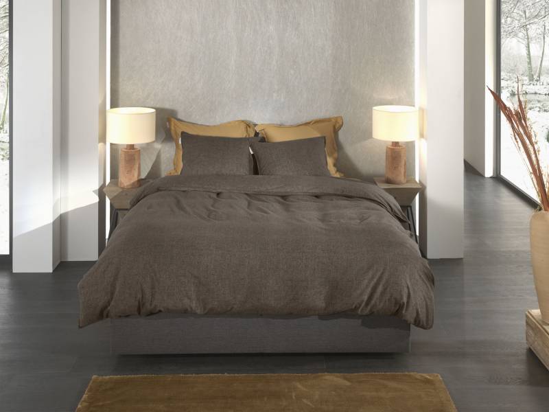 Heckett & Lane Bettwäsche "Franela" 2 Stk. tlg. Uni Design, hochwertiges Flanell, Bettwäsche ab 135x200 cm von Heckett & Lane