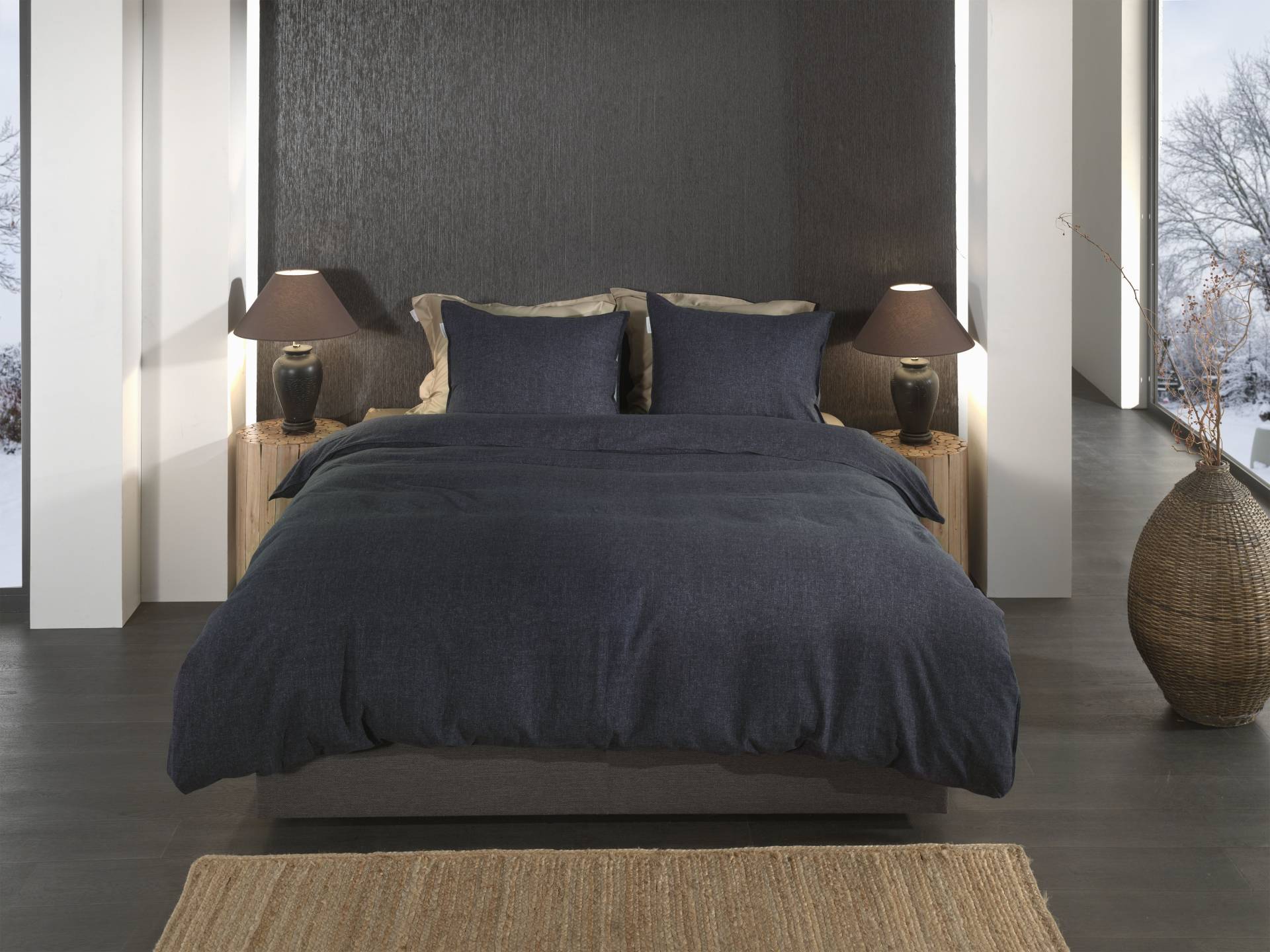 Heckett & Lane Bettwäsche "Franela" 2 Stk. tlg. Uni Design, hochwertiges Flanell, Bettwäsche ab 135x200 cm von Heckett & Lane