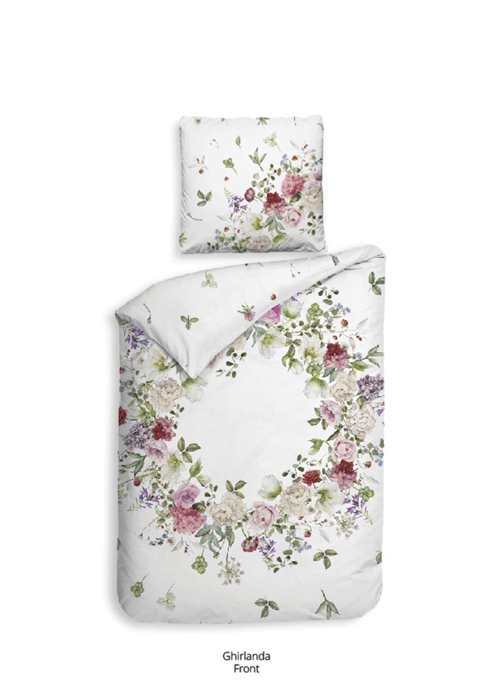 Heckett & Lane Bettwäsche "Ghirlanda" 2 tlg. 100% Baumwolle, hochwertiges Mako-Satin, Bettwäsche ab 135x200 cm. von Heckett & Lane