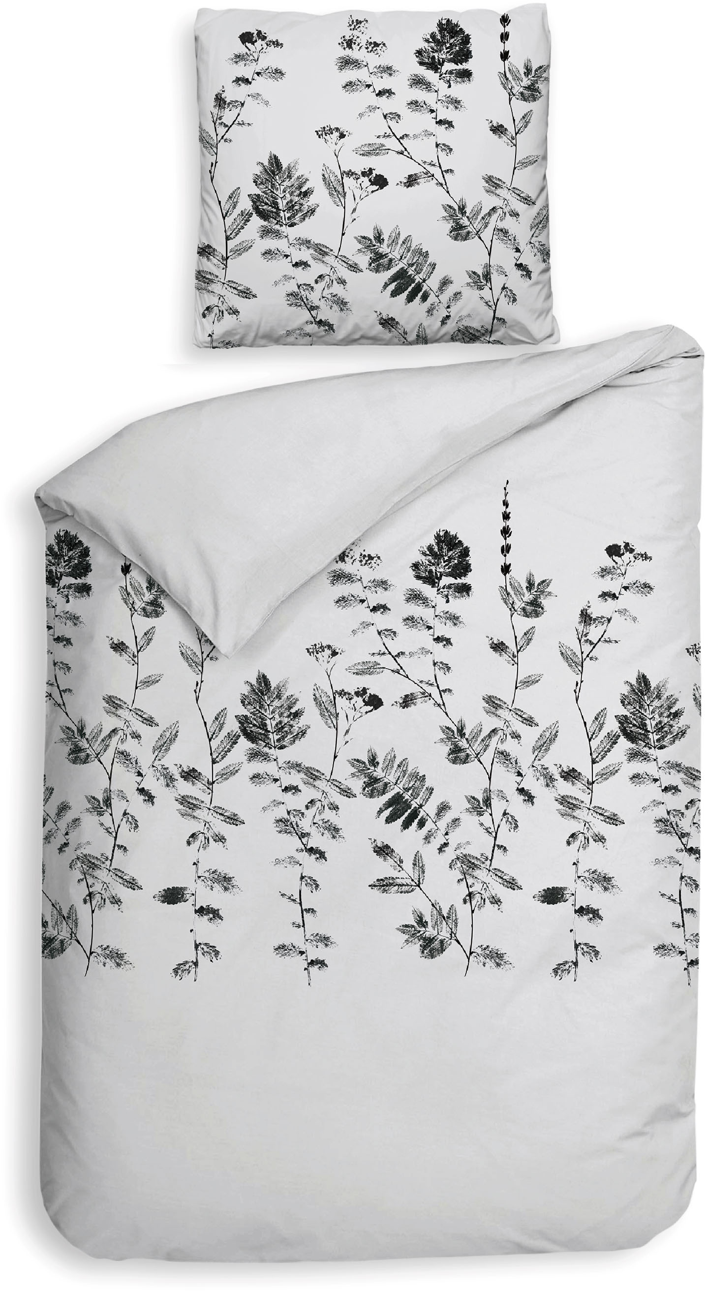 Heckett & Lane Bettwäsche "Rocco" 2 Stk. tlg. Blätter Design, 100% Baumwolle ab 135x200 cm. von Heckett & Lane
