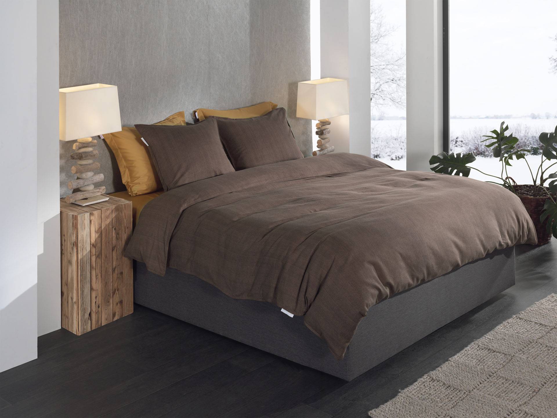 Heckett & Lane Bettwäsche "Spina" 2 Stk. tlg. Fischgrät Muster, 100% Baumwolle ab 135x200 cm. von Heckett & Lane