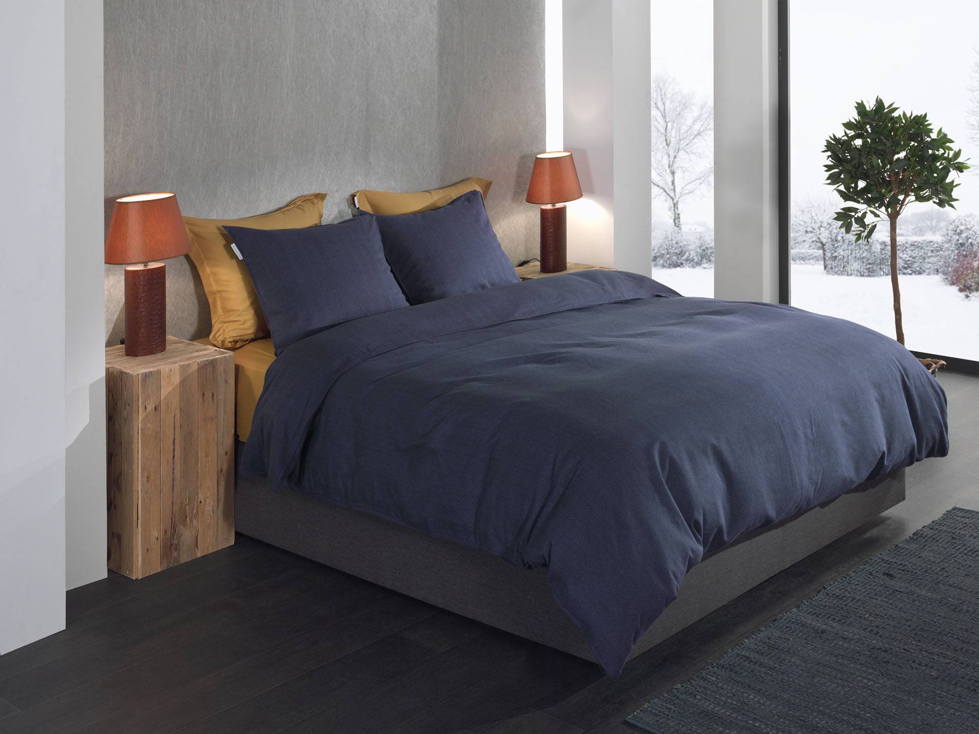 Heckett & Lane Bettwäsche "Spina" 2 Stk. tlg. Fischgrät Muster, 100% Baumwolle ab 135x200 cm. von Heckett & Lane