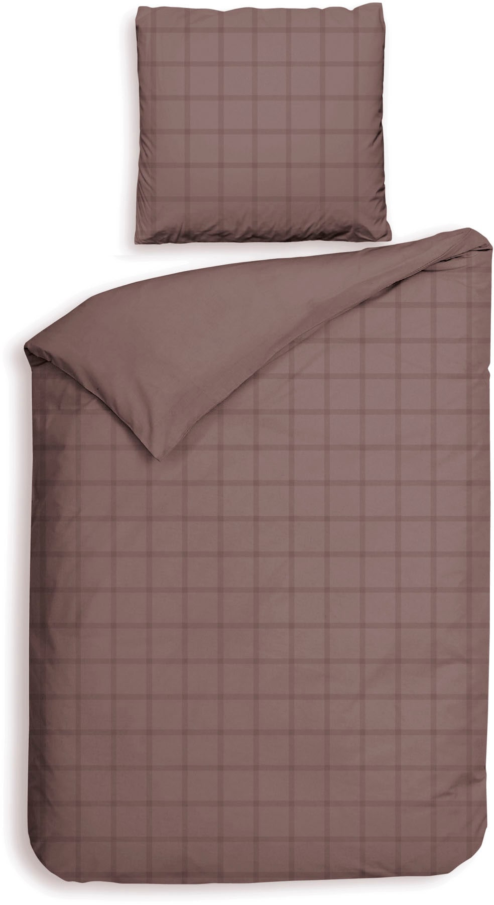 Heckett & Lane Wendebettwäsche "Diamante" 2 Stk. tlg. kariert, hochwertiges Mako-Satin, Bettwäsche ab 135x200 cm. von Heckett & Lane