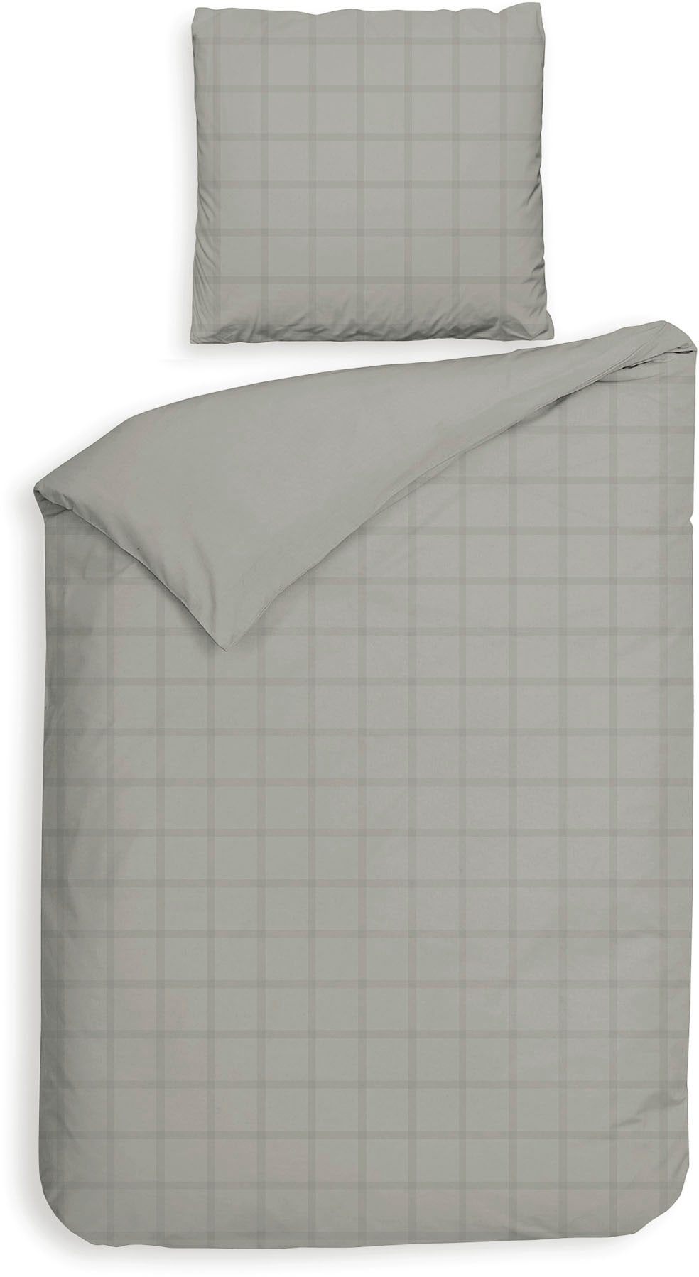 Heckett & Lane Wendebettwäsche "Diamante" 2 Stk. tlg. kariert, hochwertiges Mako-Satin, Bettwäsche ab 135x200 cm. von Heckett & Lane