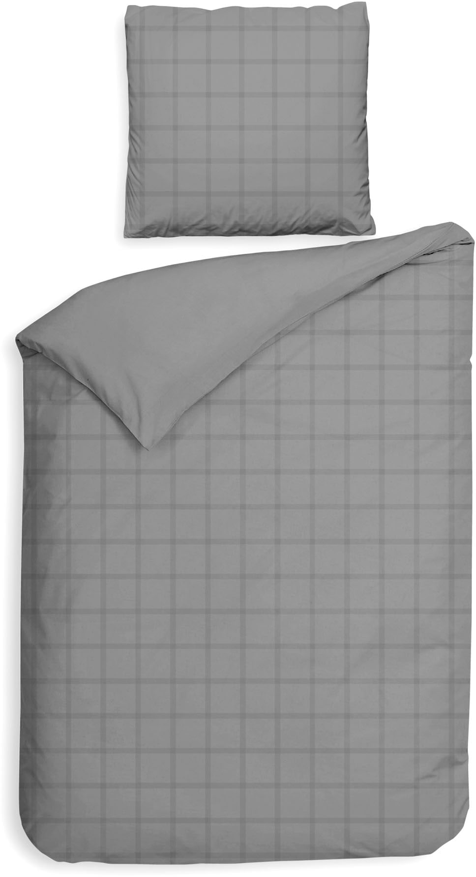 Heckett & Lane Wendebettwäsche "Diamante" 2 Stk. tlg. kariert, hochwertiges Mako-Satin, Bettwäsche ab 135x200 cm. von Heckett & Lane