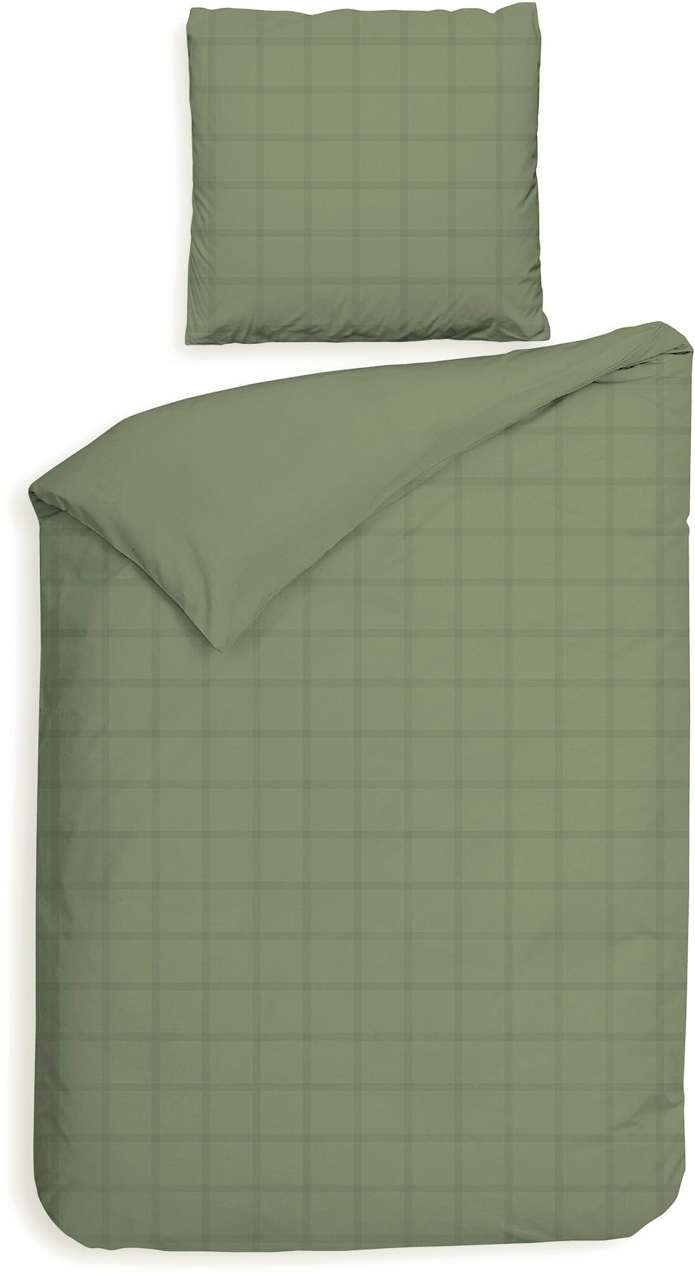 Heckett & Lane Wendebettwäsche "Diamante" 2 Stk. tlg. kariert, hochwertiges Mako-Satin, Bettwäsche ab 135x200 cm. von Heckett & Lane