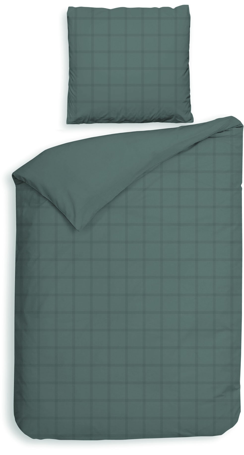 Heckett & Lane Wendebettwäsche "Diamante" 2 Stk. tlg. kariert, hochwertiges Mako-Satin, Bettwäsche ab 135x200 cm. von Heckett & Lane