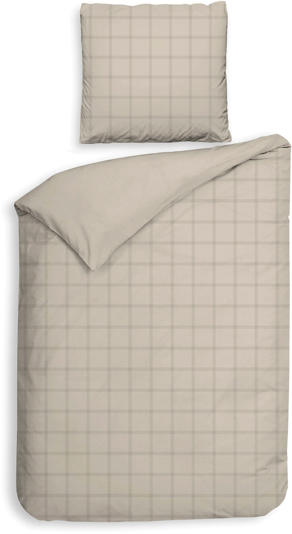 Heckett & Lane Wendebettwäsche "Diamante" 2 Stk. tlg. kariert, hochwertiges Mako-Satin, Bettwäsche ab 135x200 cm. von Heckett & Lane