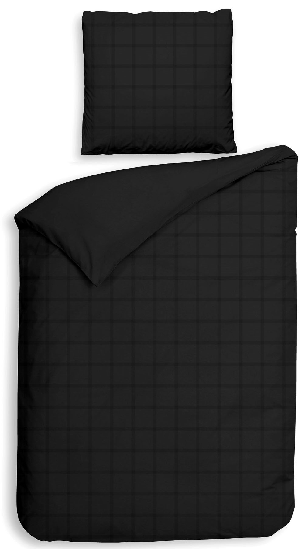 Heckett & Lane Wendebettwäsche "Diamante" 2 Stk. tlg. kariert, hochwertiges Mako-Satin, Bettwäsche ab 135x200 cm. von Heckett & Lane