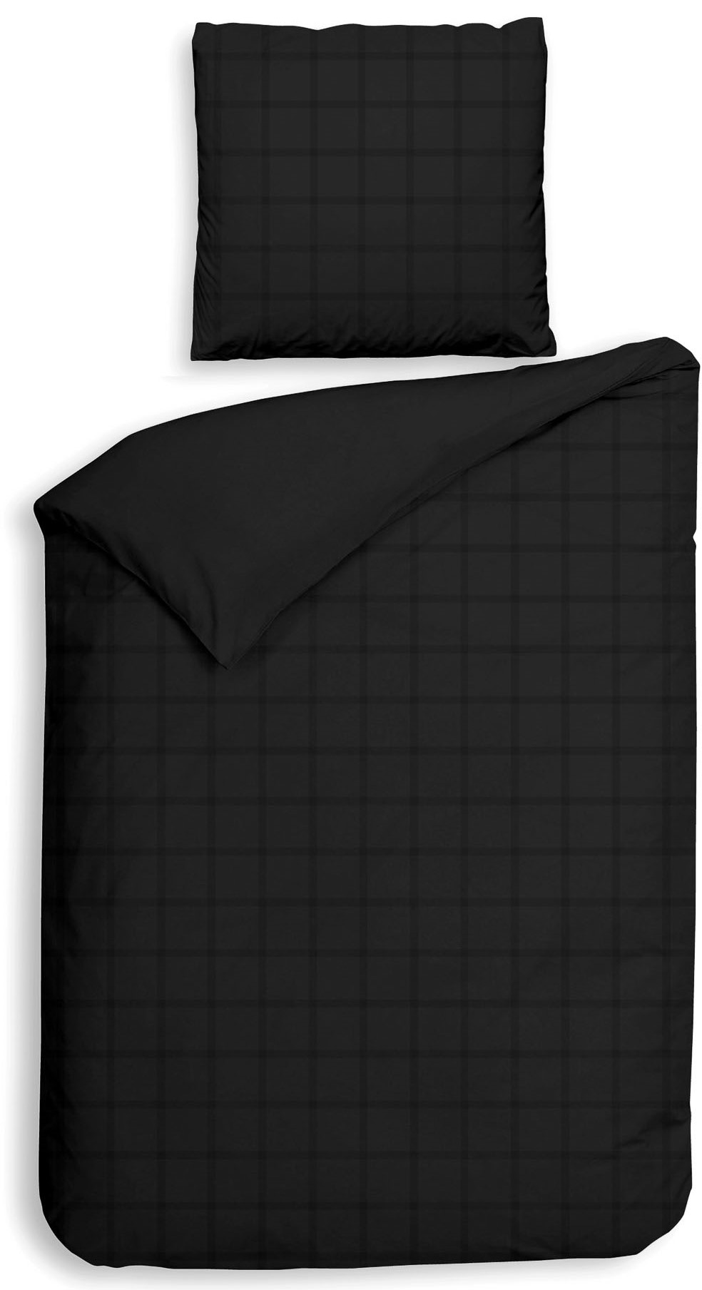 Heckett & Lane Wendebettwäsche "Diamante" 2 Stk. tlg. kariert, hochwertiges Mako-Satin, Bettwäsche ab 135x200 cm. von Heckett & Lane