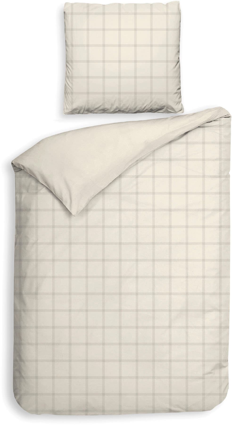 Heckett & Lane Wendebettwäsche "Diamante" 2 Stk. tlg. kariert, hochwertiges Mako-Satin, Bettwäsche ab 135x200 cm. von Heckett & Lane