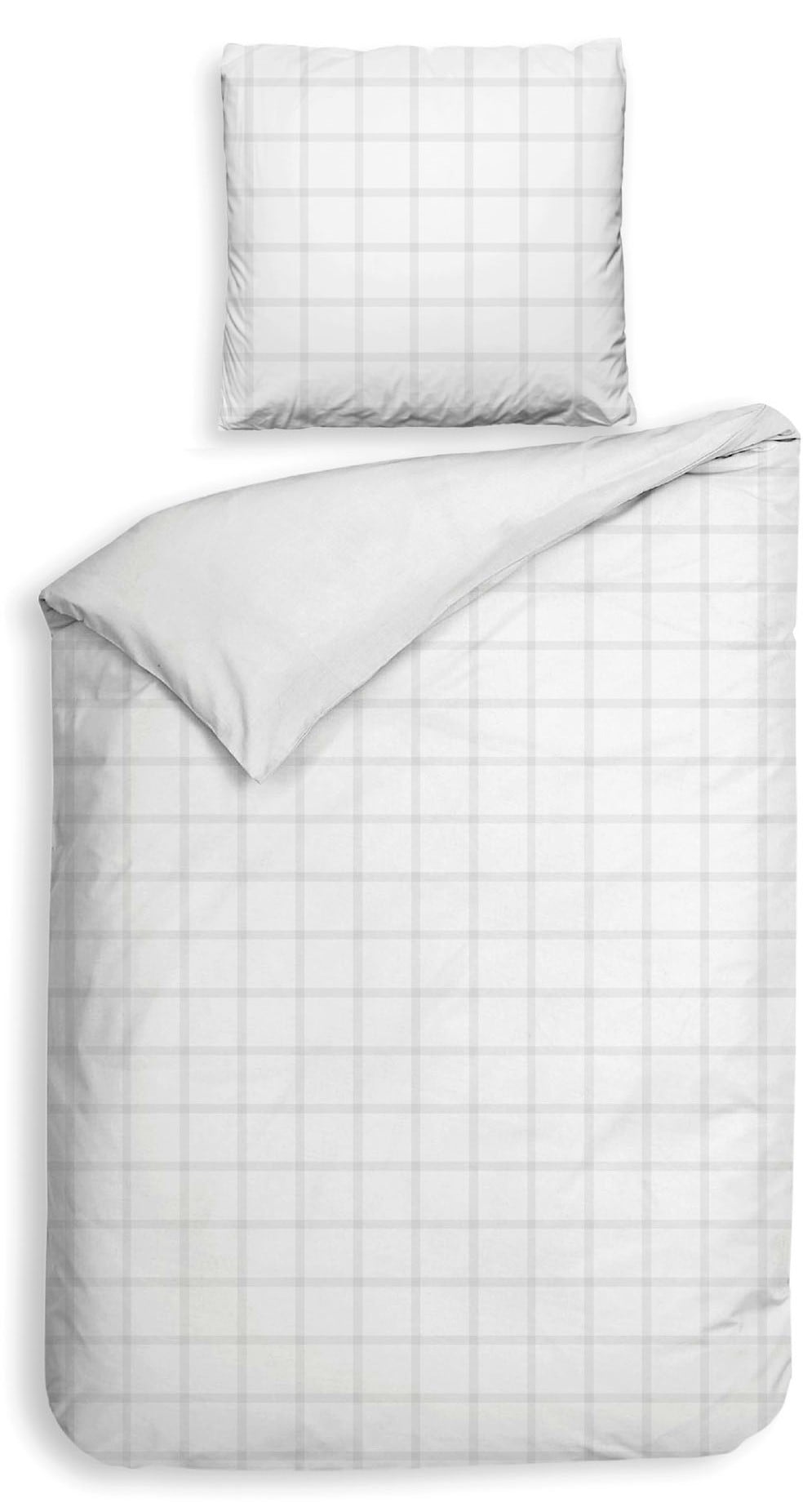 Heckett & Lane Wendebettwäsche "Diamante" 2 Stk. tlg. kariert, hochwertiges Mako-Satin, Bettwäsche ab 135x200 cm. von Heckett & Lane