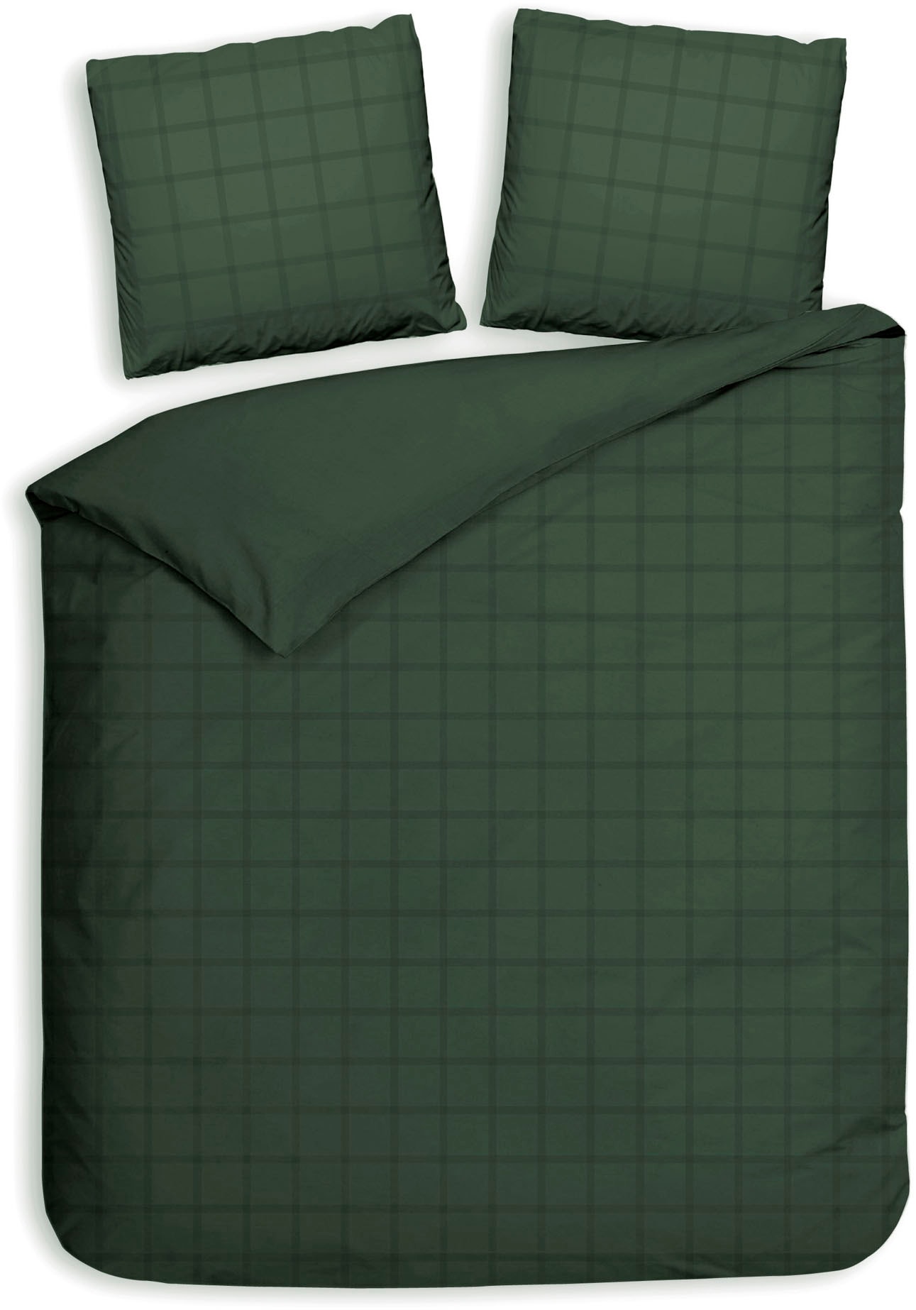 Heckett & Lane Wendebettwäsche "Diamante" 3 Stk. tlg. kariert, hochwertiges Mako-Satin, Bettwäsche ab 135x200 cm. von Heckett & Lane