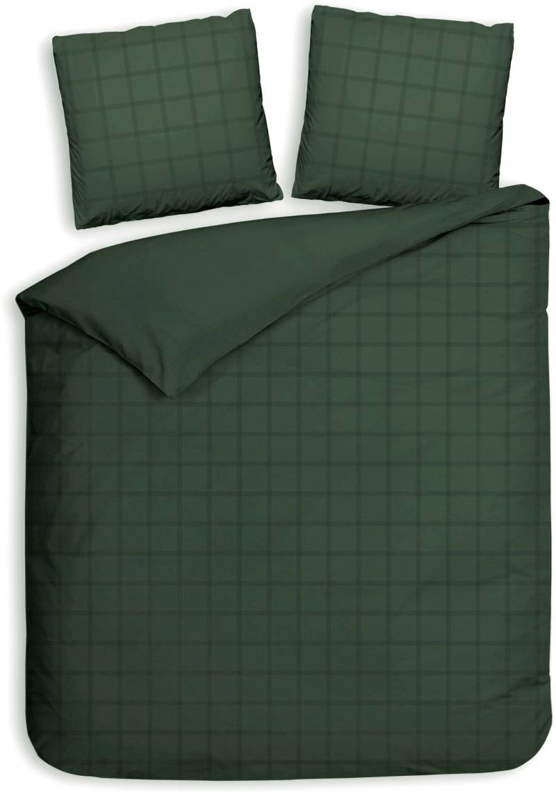 Heckett & Lane Wendebettwäsche "Diamante" 3 Stk. tlg. kariert, hochwertiges Mako-Satin, Bettwäsche ab 135x200 cm. von Heckett & Lane