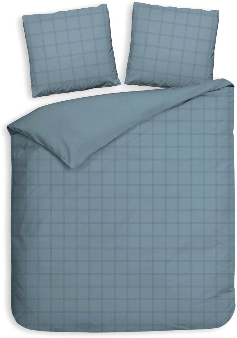 Heckett & Lane Wendebettwäsche "Diamante" 3 Stk. tlg. kariert, hochwertiges Mako-Satin, Bettwäsche ab 135x200 cm. von Heckett & Lane