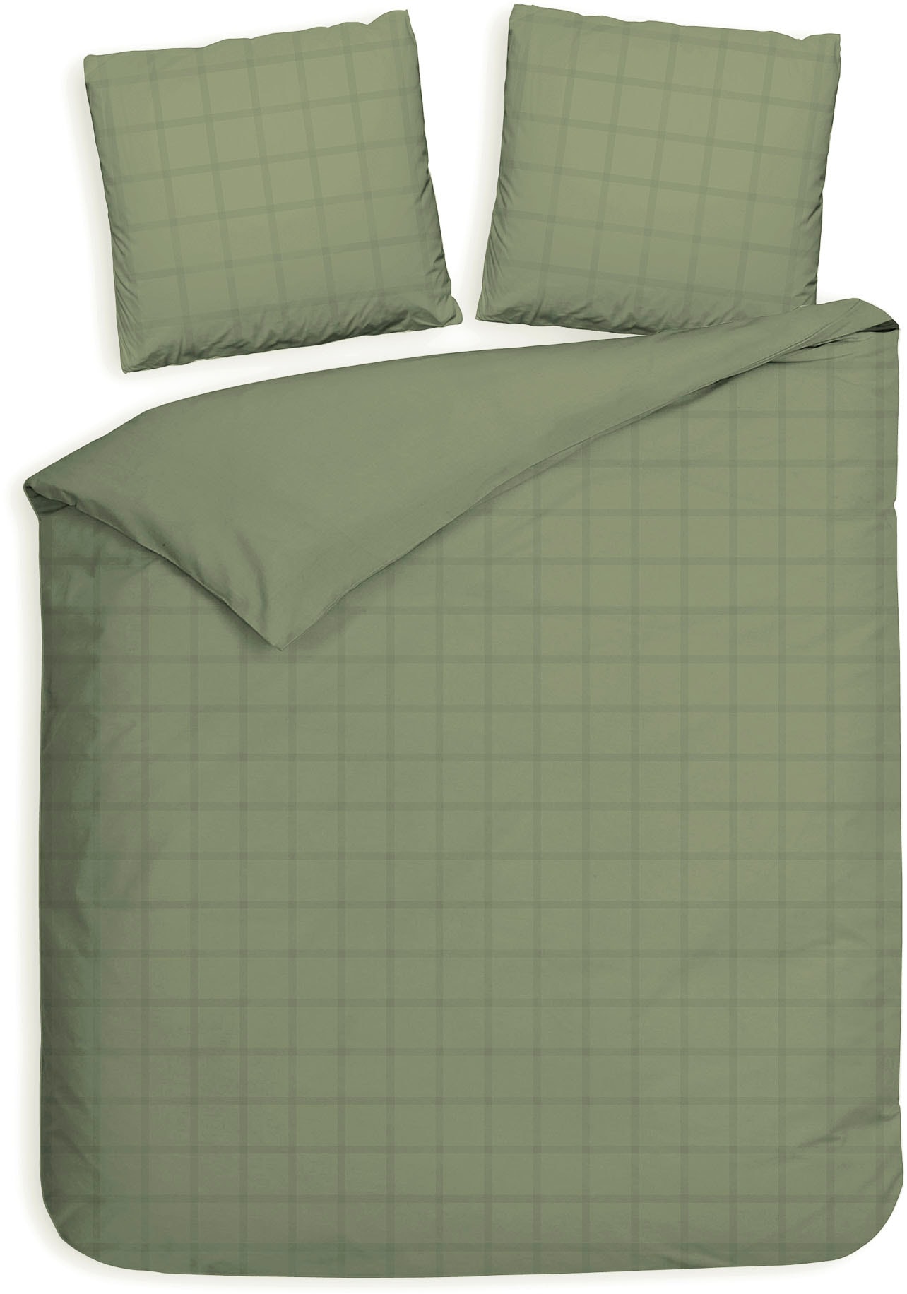 Heckett & Lane Wendebettwäsche "Diamante" 3 Stk. tlg. kariert, hochwertiges Mako-Satin, Bettwäsche ab 135x200 cm. von Heckett & Lane