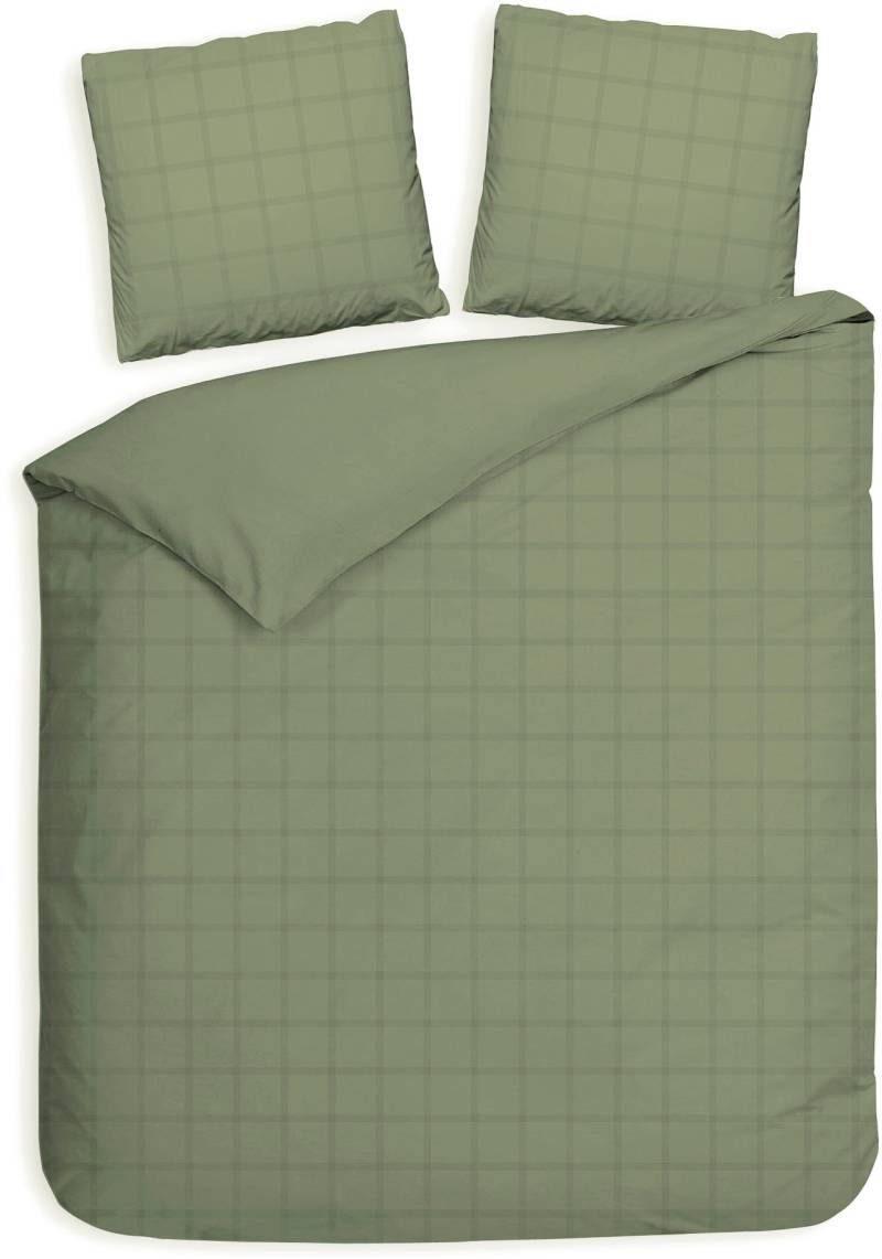 Heckett & Lane Wendebettwäsche "Diamante" 3 Stk. tlg. kariert, hochwertiges Mako-Satin, Bettwäsche ab 135x200 cm. von Heckett & Lane