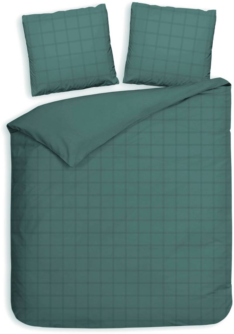 Heckett & Lane Wendebettwäsche "Diamante" 3 Stk. tlg. kariert, hochwertiges Mako-Satin, Bettwäsche ab 135x200 cm. von Heckett & Lane