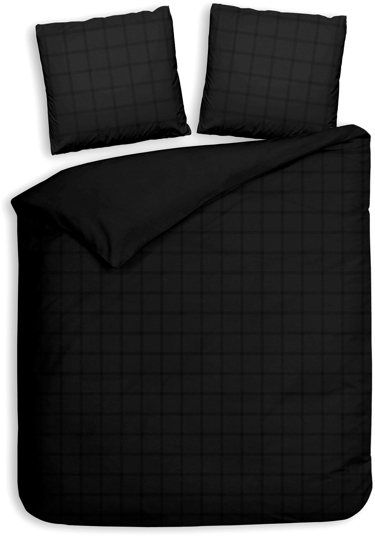 Heckett & Lane Wendebettwäsche "Diamante" 3 Stk. tlg. kariert, hochwertiges Mako-Satin, Bettwäsche ab 135x200 cm. von Heckett & Lane