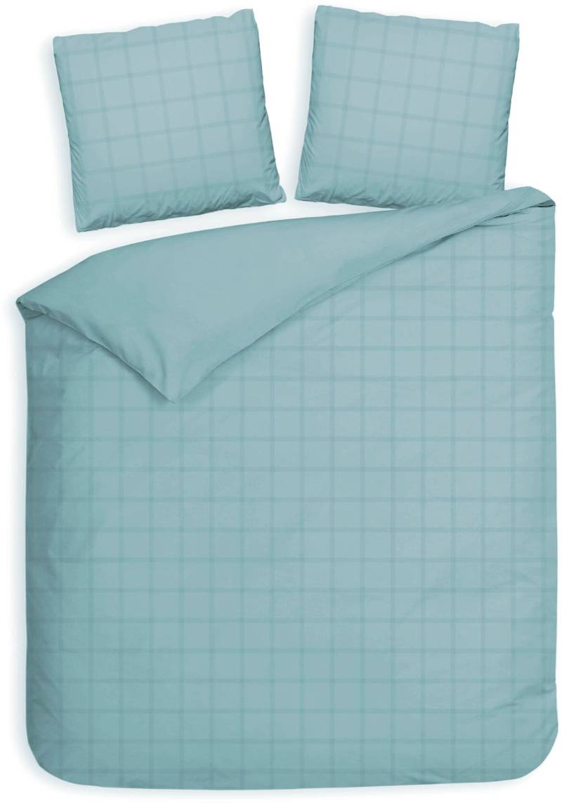 Heckett & Lane Wendebettwäsche "Diamante" 3 Stk. tlg. kariert, hochwertiges Mako-Satin, Bettwäsche ab 135x200 cm. von Heckett & Lane