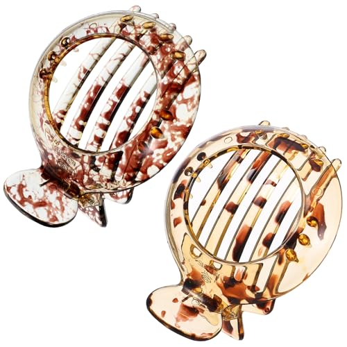 Heclia Neutrale Farbe Matt Haarklammern für Damen Runden Haarklammern 2 Stück Flache Haarspangen Damen Dünnes Dickes Haar Haarklammer Gebogenes Design Starker Griff Flat Claw Clip für Alltag Sport Heclia Neutrale Farbe Matt Haarklammern für Damen Runden Haarklammern 2 Stück Flache Haarspangen Damen Dünnes Dickes Haar Haarklammer Gebogenes Design Starker Griff Flat Claw Clip für Alltag Sport von Heclia