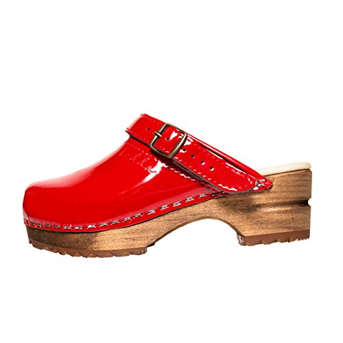 Hedda Loves Denmark Marlene Mädchen Clogs | Candy Apple Red | Gr. 31 von Hedda Loves Denmark