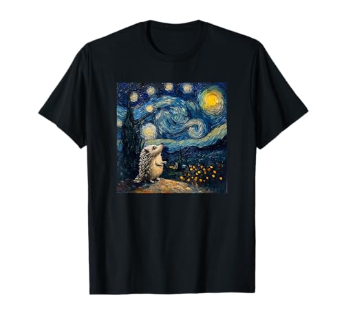 Niedlicher Van Gogh Igel Sternennacht lustig Damen & Herren T-Shirt Niedlicher Van Gogh Igel Sternennacht lustig Damen & Herren T-Shirt von Hedgehog Van Gogh Men & Women Tees