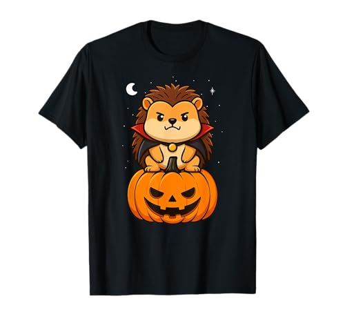 Igel Tierliebhaber Vampir Kürbis Halloween Jungen Mädchen T-Shirt Igel Tierliebhaber Vampir Kürbis Halloween Jungen Mädchen T-Shirt von HedgehogAxis1