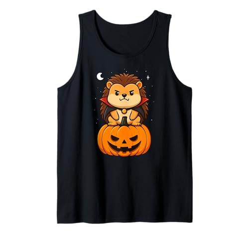 Igel Tierliebhaber Vampir Kürbis Halloween Jungen Mädchen Tank Top Igel Tierliebhaber Vampir Kürbis Halloween Jungen Mädchen Tank Top von HedgehogAxis1